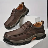 Men's Genuine Leather Slip-On Loafers with Arch Support
