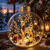 🎄🔮Light-Up Christmas Diorama Ornament – A Tiny Winter Wonderland🔮🎊