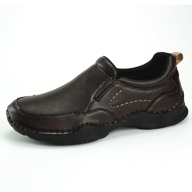 Men's Full-Grain Leather Slip-On Outdoor Casual Shoes