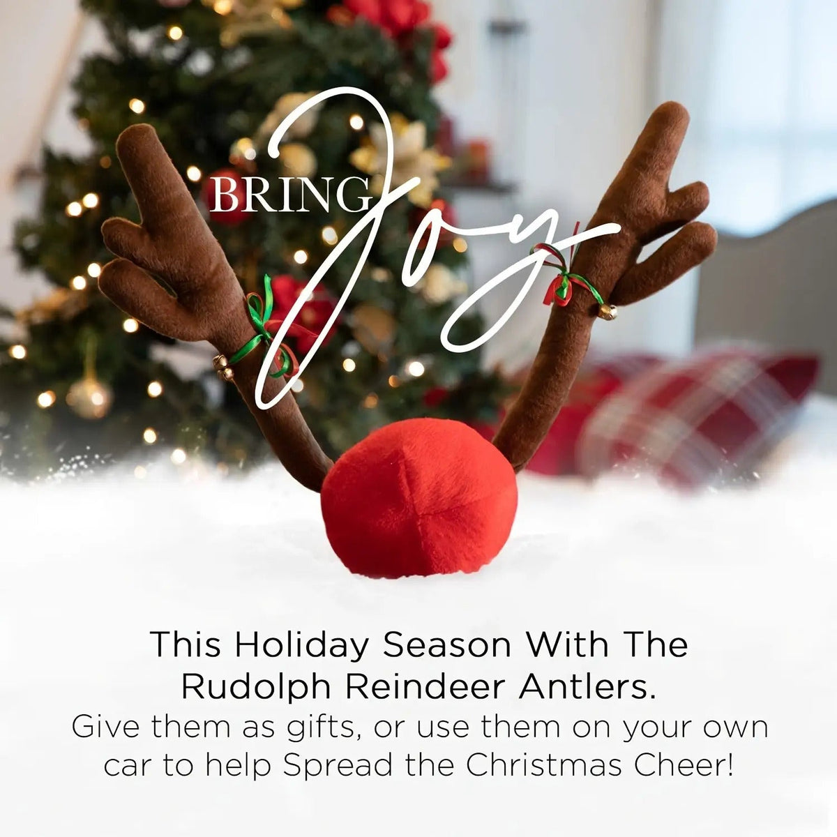 🦌 Reindeer Car Antler & Nose Kit