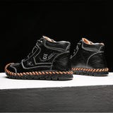 Men's Embossed Cowhide Ankle Boots