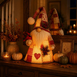 🐦 Patchwork Bird Gnome Light | Farmhouse Holiday Decor