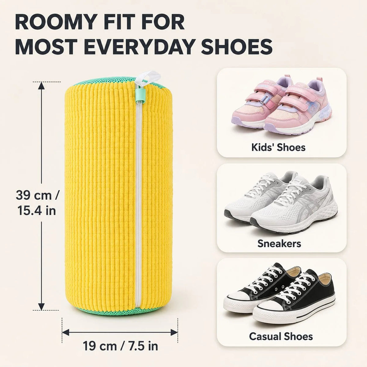 👟 360° Shoe Washing Bags – Deep Clean Sneakers Without Hand Scrubbing