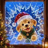 🎄 3D Crystal Christmas Window Decal