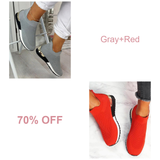 Women's Sneakers Elastic Slip on Flat Walking Shoes
