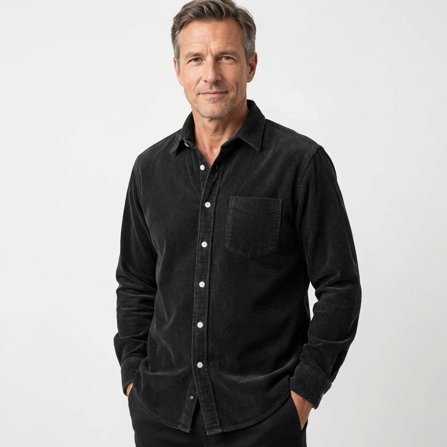 Men's Classic Corduroy Button-Down Shirt