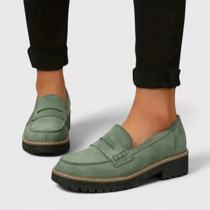 Women's Chunky Lug-Sole Slip-On Loafers