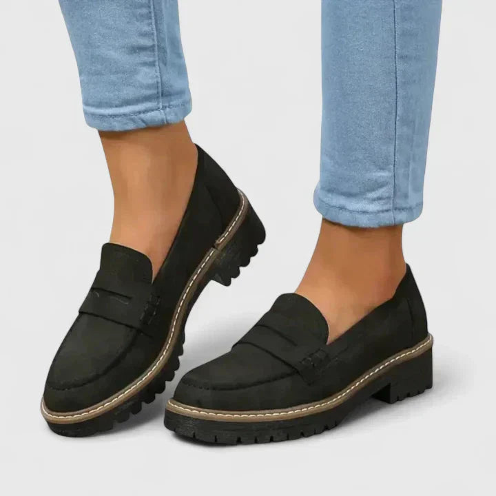 Women's Chunky Lug-Sole Slip-On Loafers