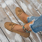 Women's Plus Size Wheat Ear Decoration Light And Comfortable Soft Loafers
