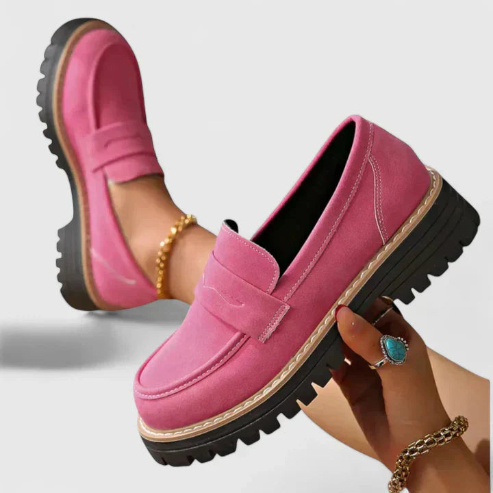 Women's Chunky Lug-Sole Slip-On Loafers