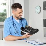 Unisex Colorblock Lace-Up Walking Shoes with Cushioned Sole
