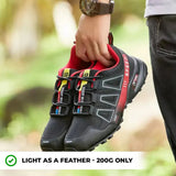 Unisex Colorblock Lace-Up Walking Shoes with Cushioned Sole