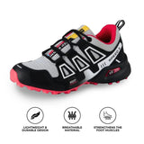 Unisex Colorblock Lace-Up Walking Shoes with Cushioned Sole