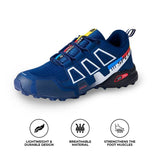 Unisex Colorblock Lace-Up Walking Shoes with Cushioned Sole