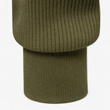 Men's Fleece-Lined Ribbed Quarter-Zip Sweatshirt with Mock Collar