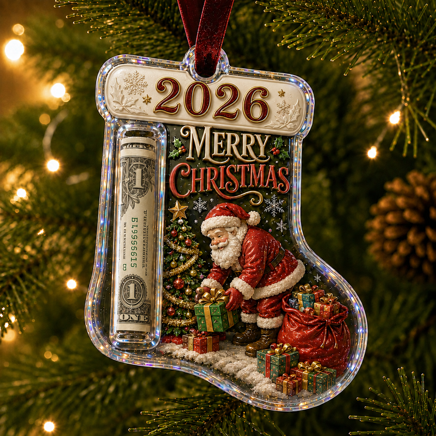 🎁 Christmas Cash Holder Ornament – 9 Styles