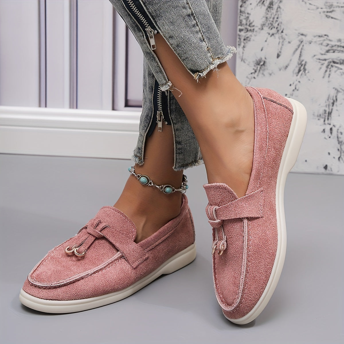 Women’s Breathable Chunky Loafers - Stylish and Comfortable