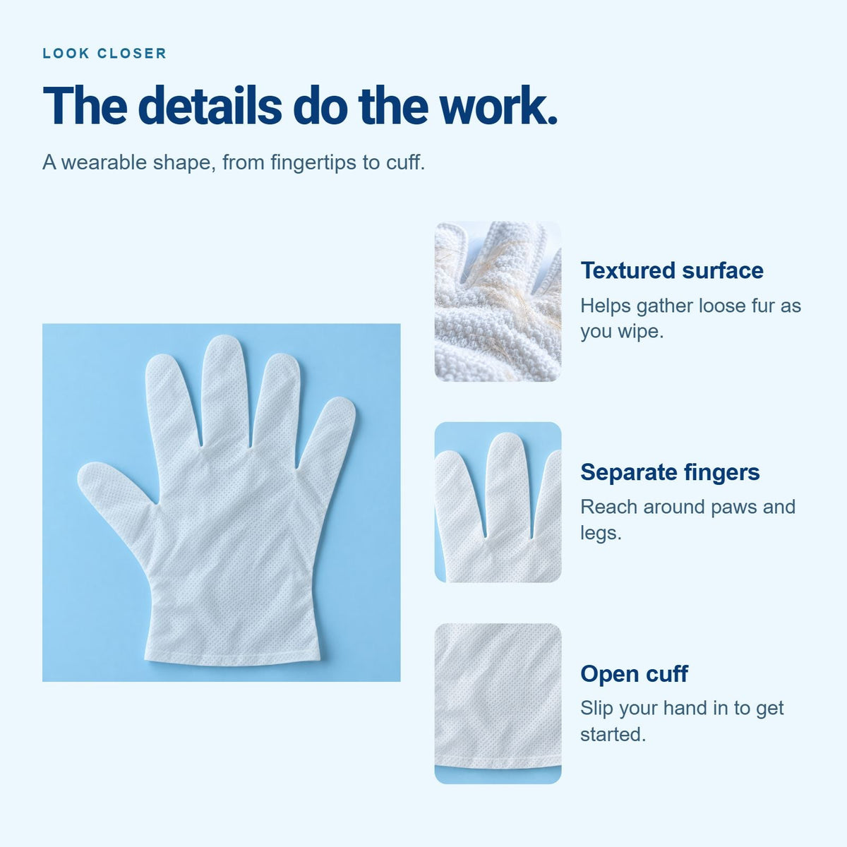 Aven Marque Waterless Pet Cleaning Gloves — 6 Gloves — 5