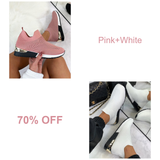 Women's Sneakers Elastic Slip on Flat Walking Shoes