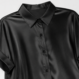 Satin blouse detail-collar