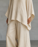 Serena pull-on waist and wide-leg pant detail