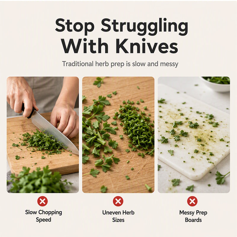 🌿 5-Blade Stainless Steel Herb Scissors - Quick Kitchen Prep