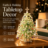 DIY beaded Christmas tree tabletop decor
