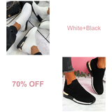 Women's Sneakers Elastic Slip on Flat Walking Shoes