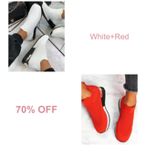 Women's Sneakers Elastic Slip on Flat Walking Shoes